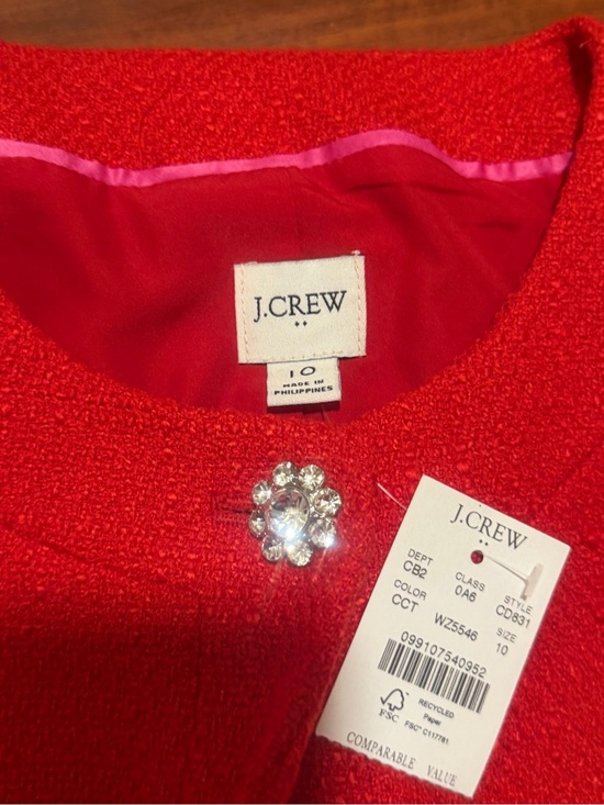 J. Crew Jackets & Blazers - J. Crew Red Women's Blazer sizes 10 brand new , please read